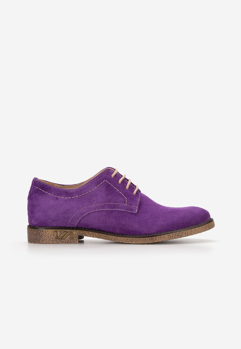 Pantofi derby piele Doresa mov