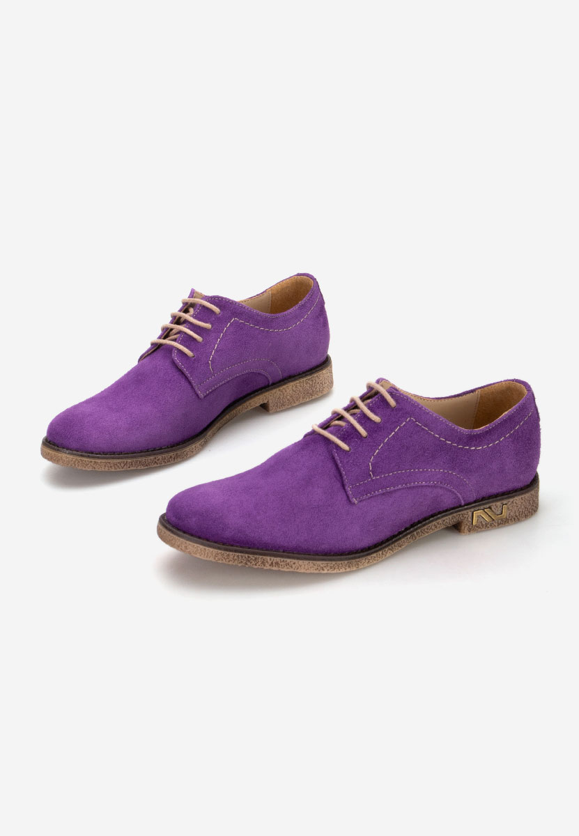 Pantofi derby piele Doresa mov