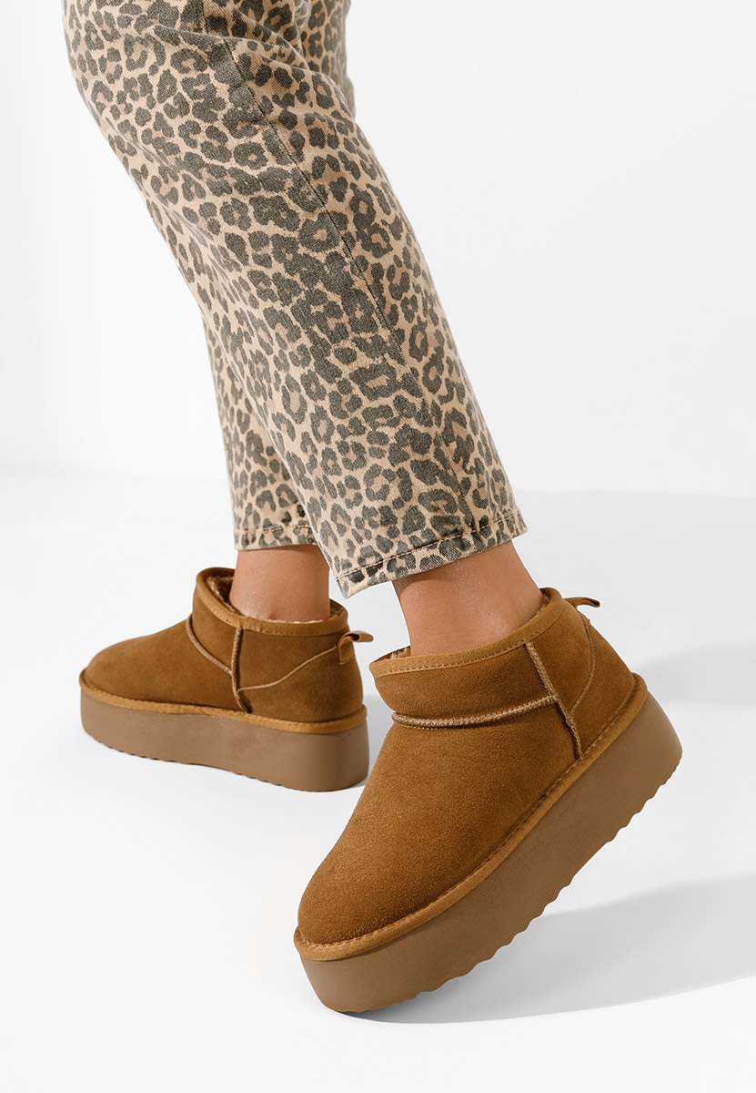 Cizme tip ugg cu platformă Nalya V2 camel