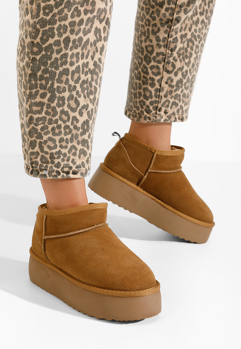 Cizme tip ugg cu platformă Nalya V2 camel