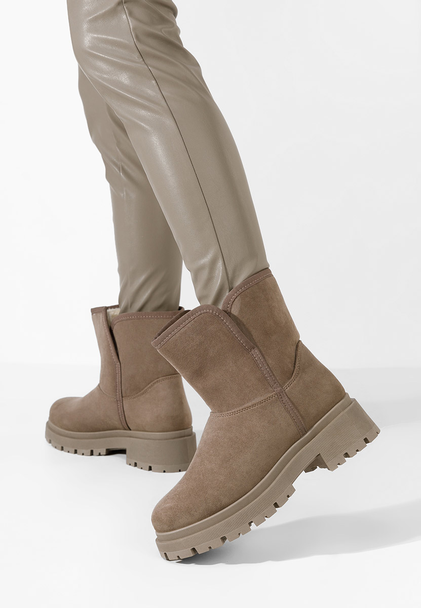 Cizme tip Ugg Octavia kaki