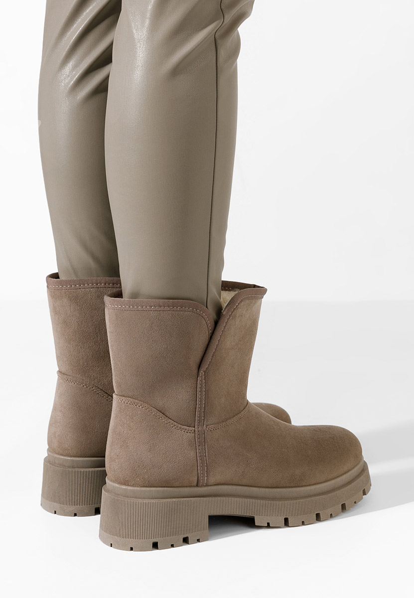 Cizme tip Ugg Octavia kaki