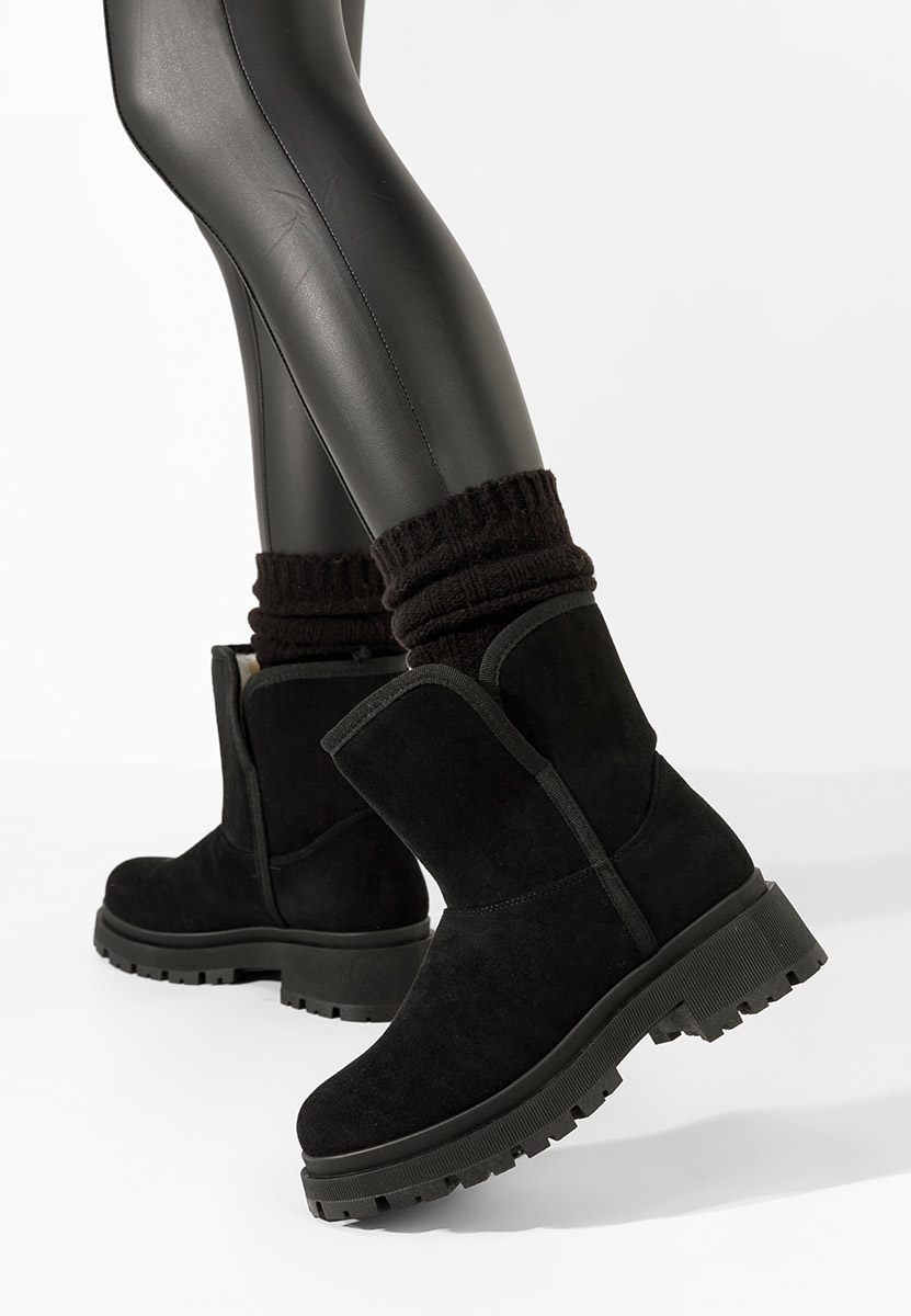 Cizme tip Ugg Octavia negre