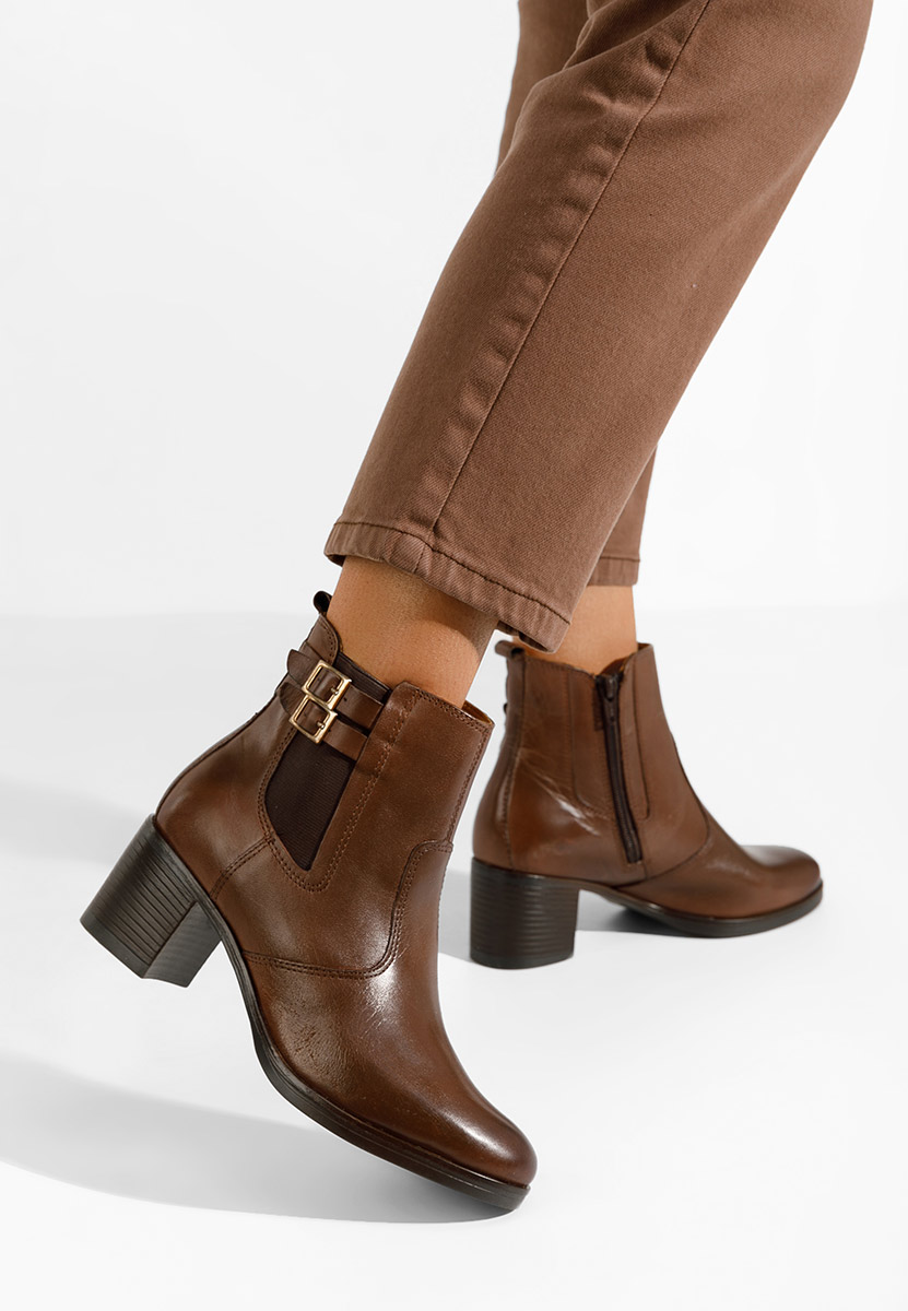 Botine dama piele Marjorie maro