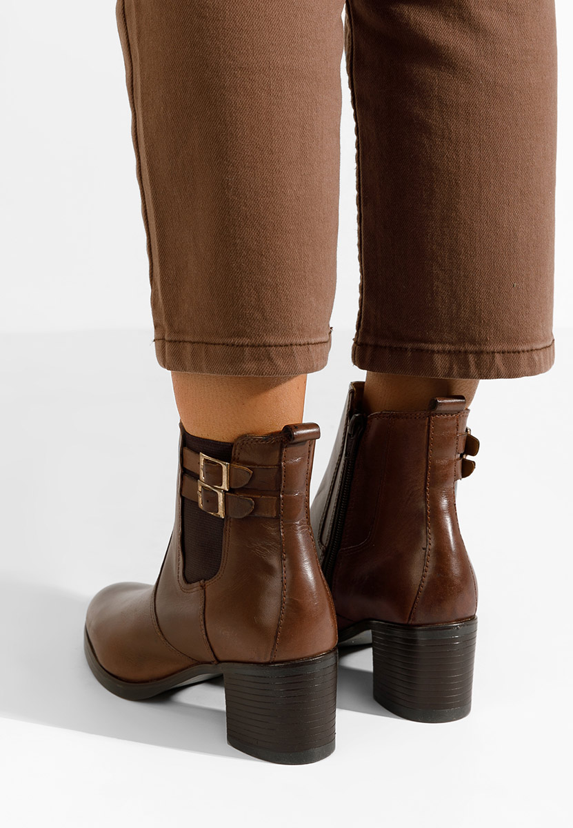 Botine dama piele Marjorie maro