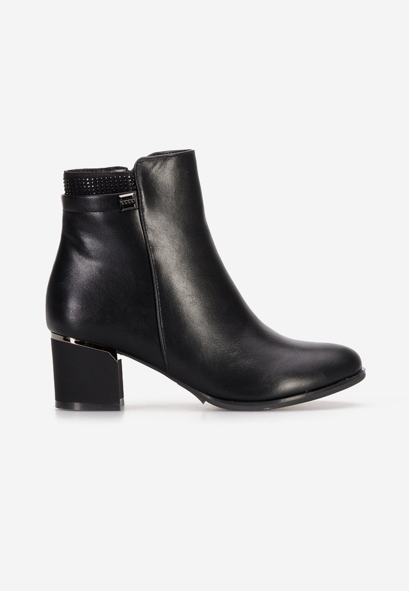 Botine cu toc gros Canylo V2 negre