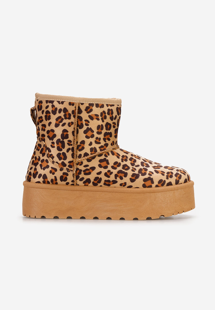 Cizme tip ugg Zadra V3 leopard