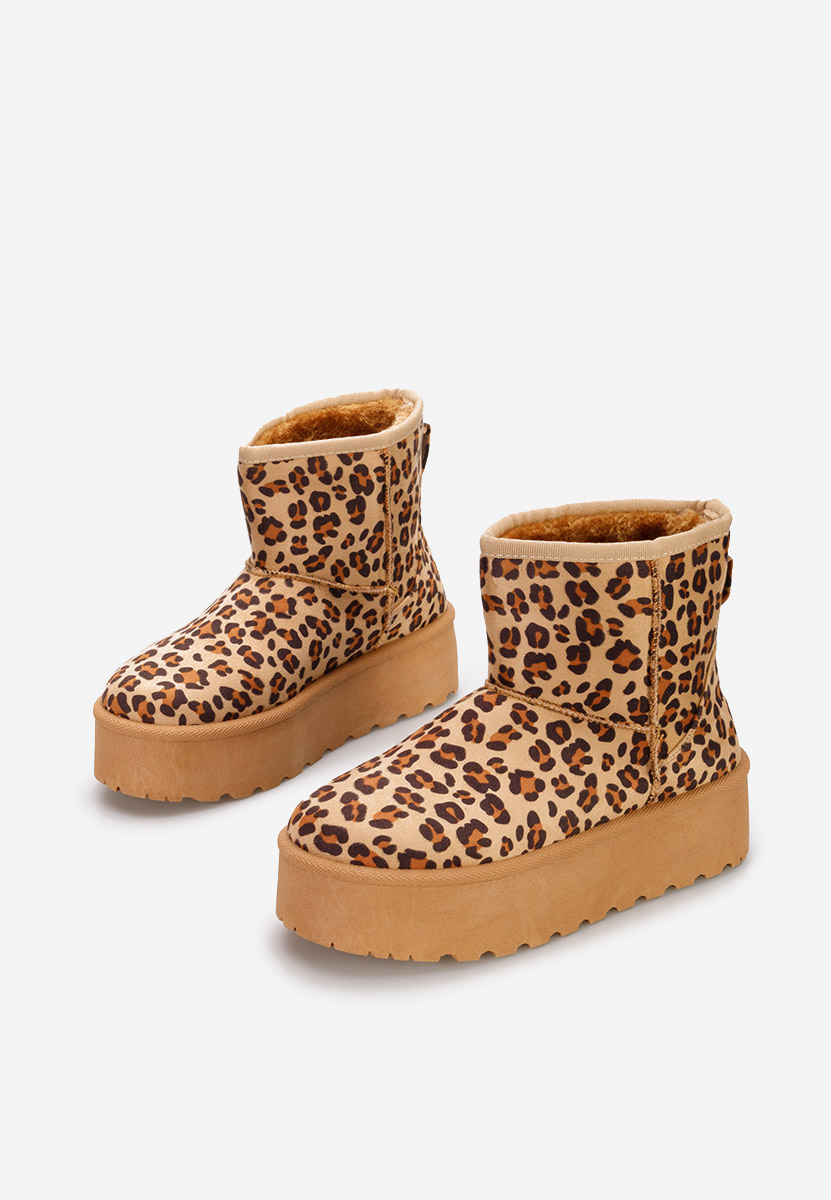 Cizme tip ugg Zadra V3 leopard