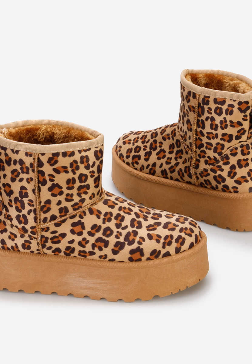 Cizme tip ugg Zadra V3 leopard