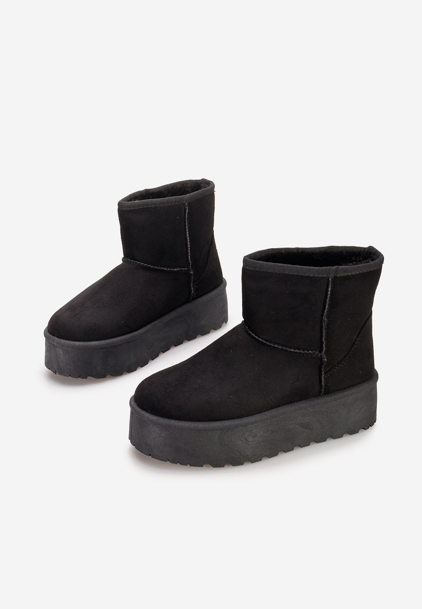 Cizme tip ugg cu platformă Zadra V6 negre