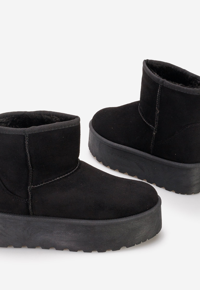 Cizme tip ugg cu platformă Zadra V6 negre