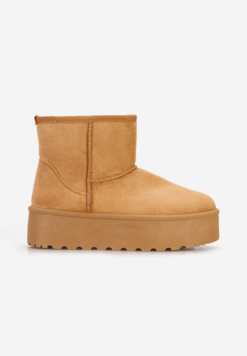 Cizme tip ugg cu platformă Zadra V6 camel