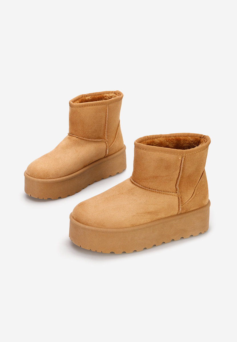 Cizme tip ugg cu platformă Zadra V6 camel