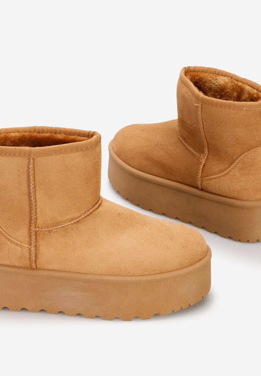 Cizme tip ugg cu platformă Zadra V6 camel