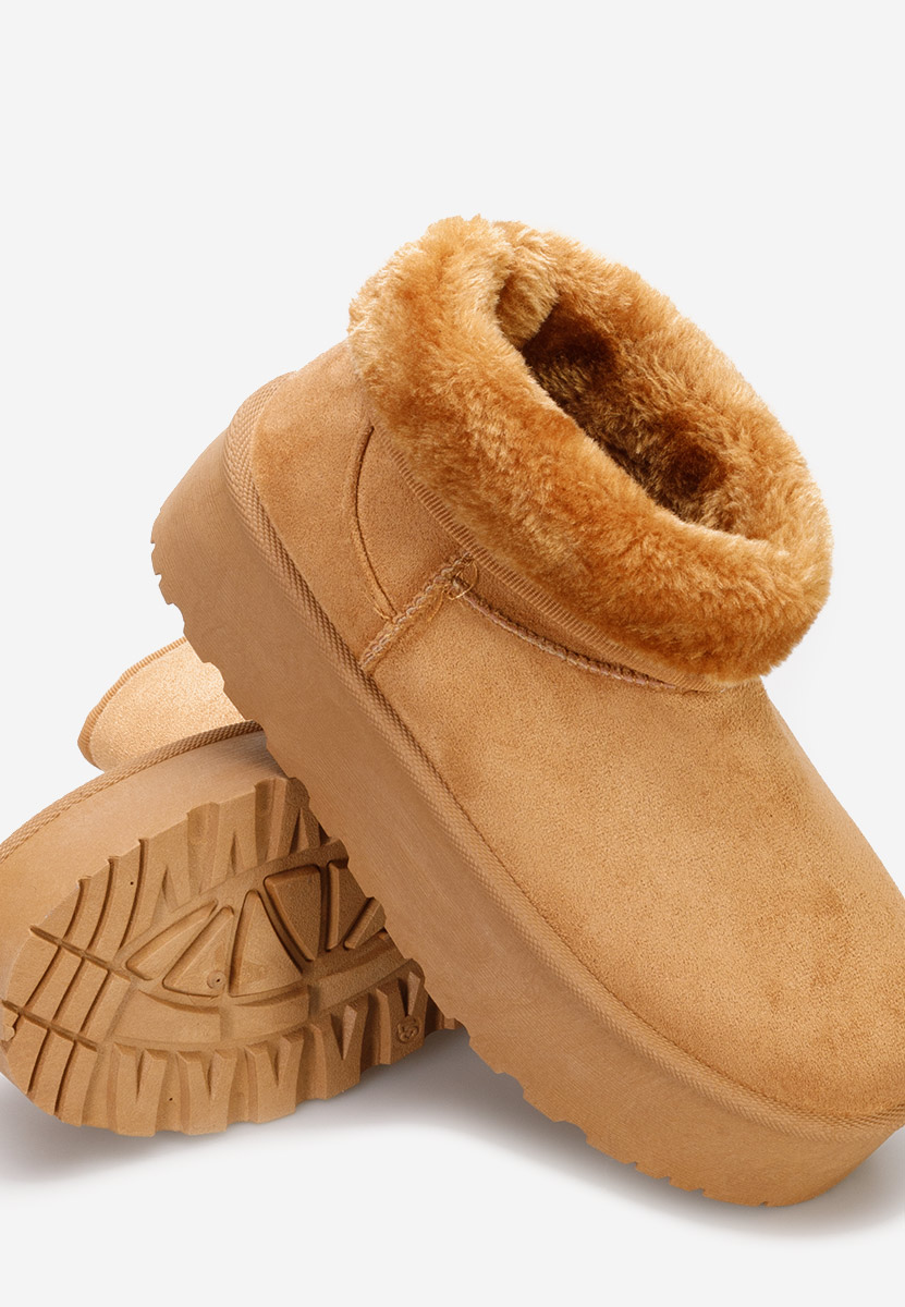 Cizme tip ugg cu platformă Zadra V6 camel