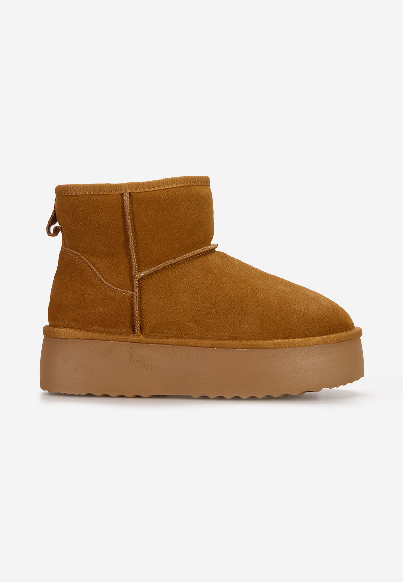 Cizme tip ugg cu platformă Nalya camel