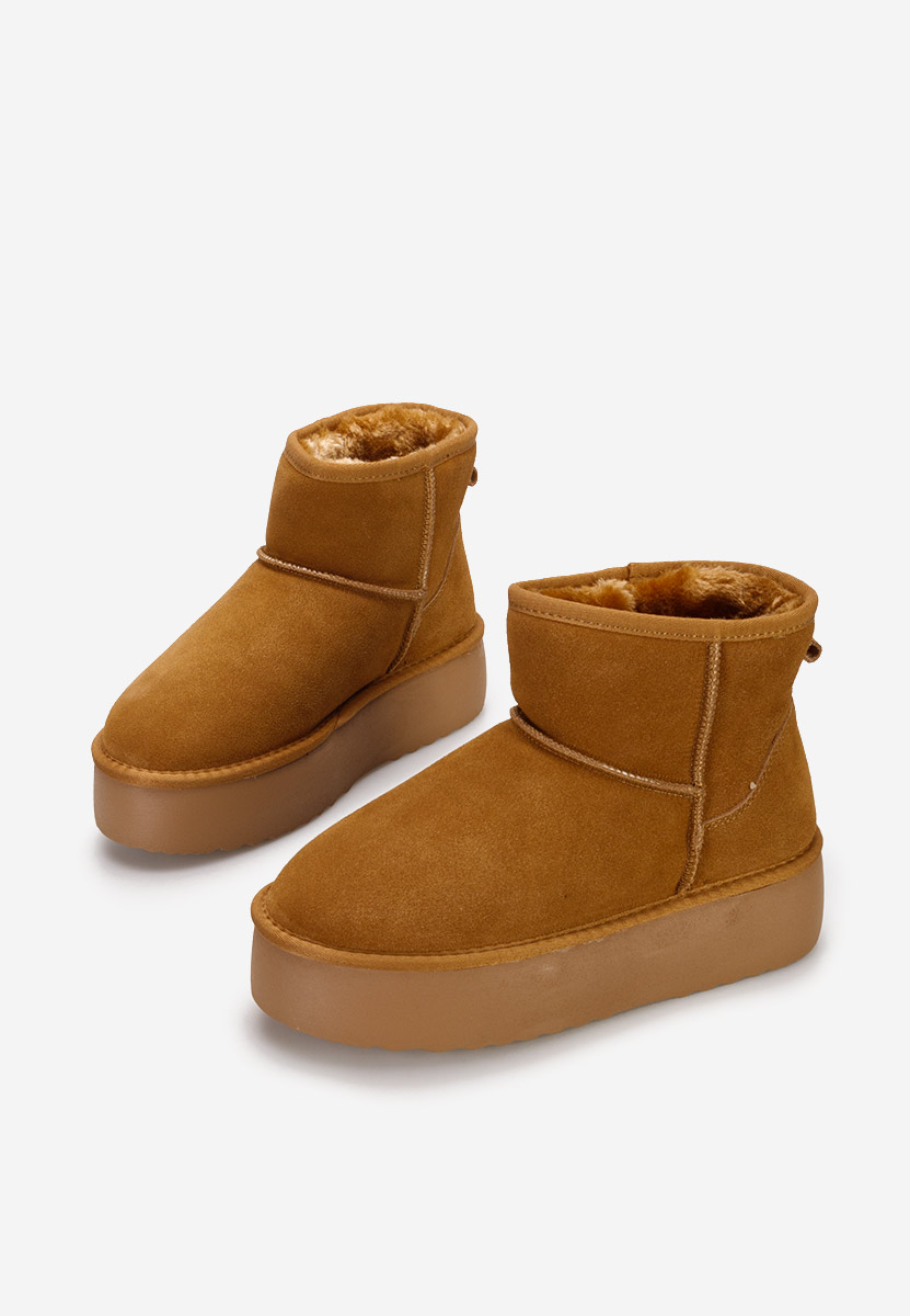 Cizme tip ugg cu platformă Nalya camel