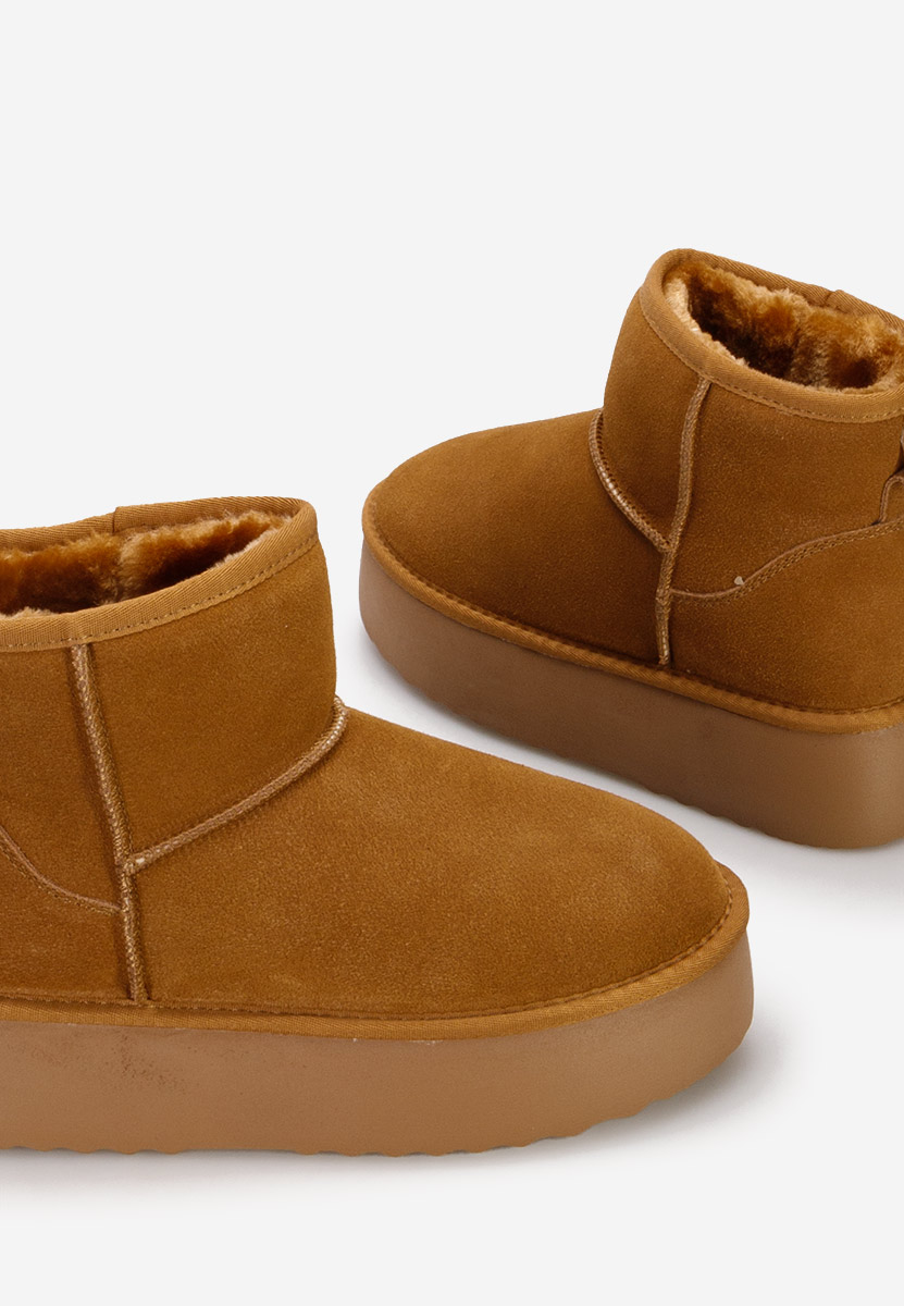 Cizme tip ugg cu platformă Nalya camel