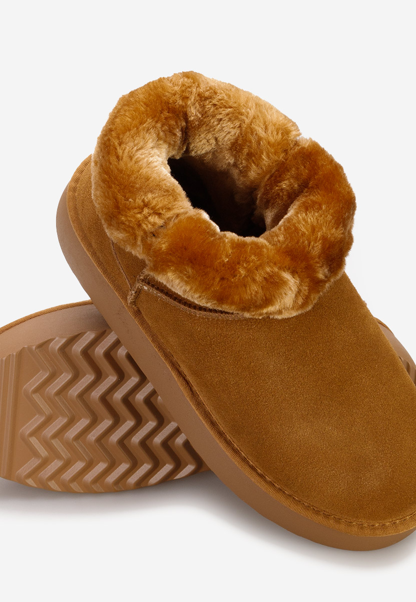 Cizme tip ugg cu platformă Nalya camel