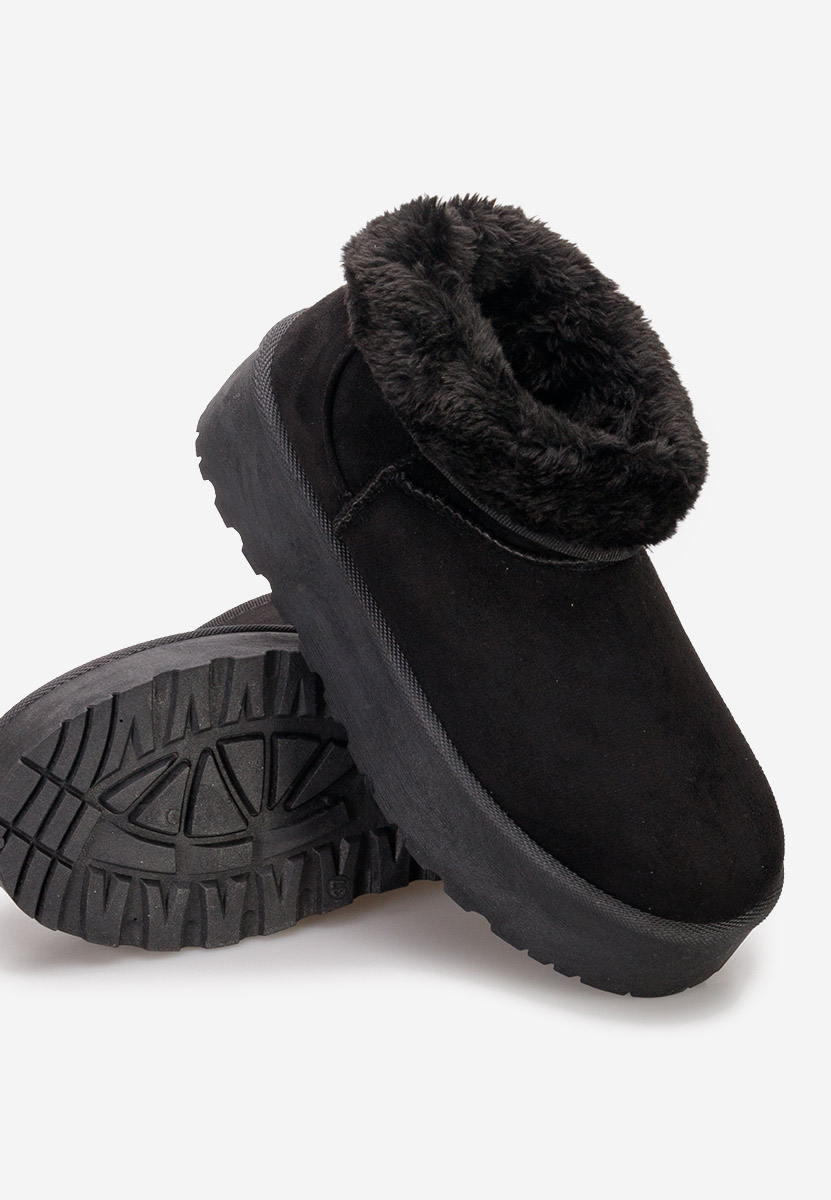 Cizme tip ugg cu platformă Zadra V6 negre