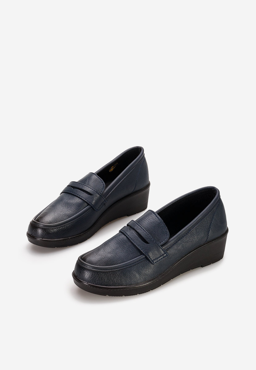 Mocasini dama cu platforma Zeia navy