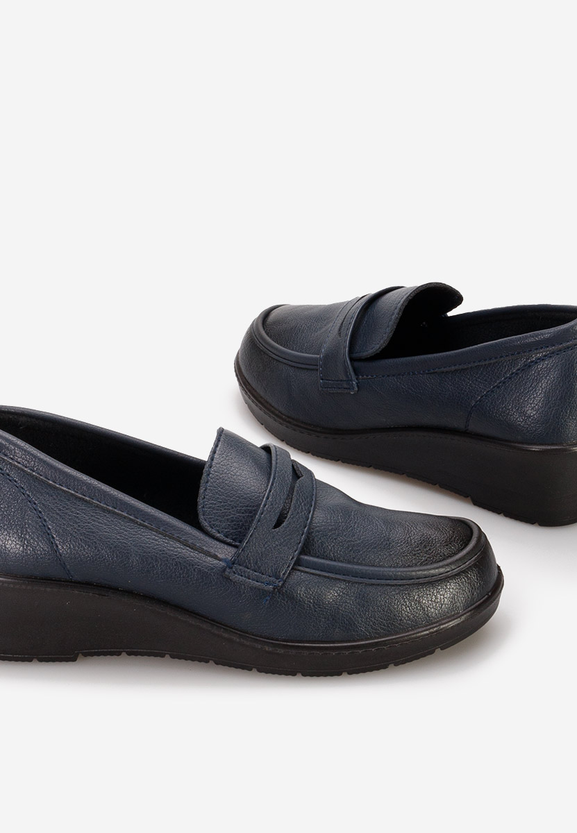 Mocasini dama cu platforma Zeia navy