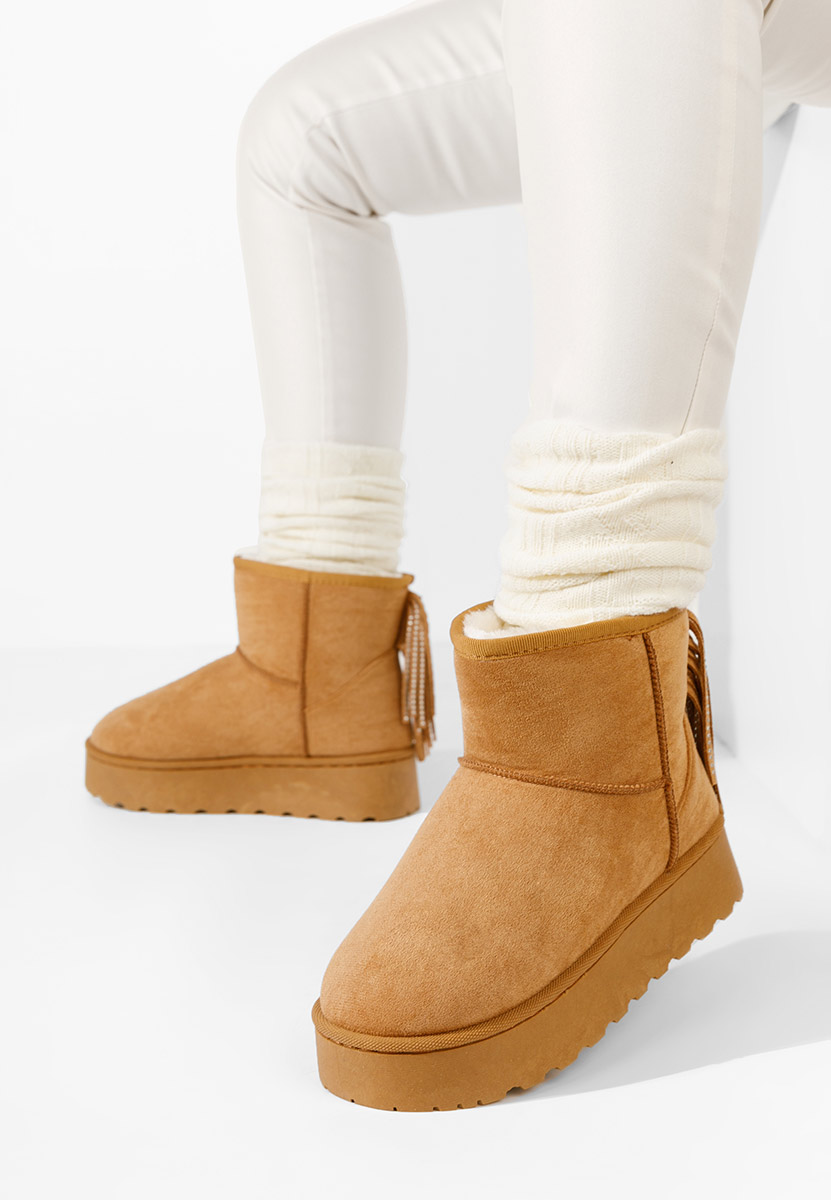 Cizme tip ugg Theresia camel