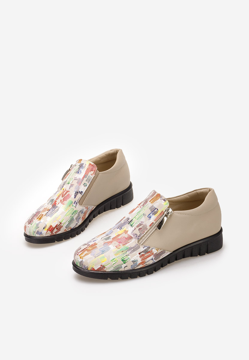 Pantofi casual dama piele Isola multicolori