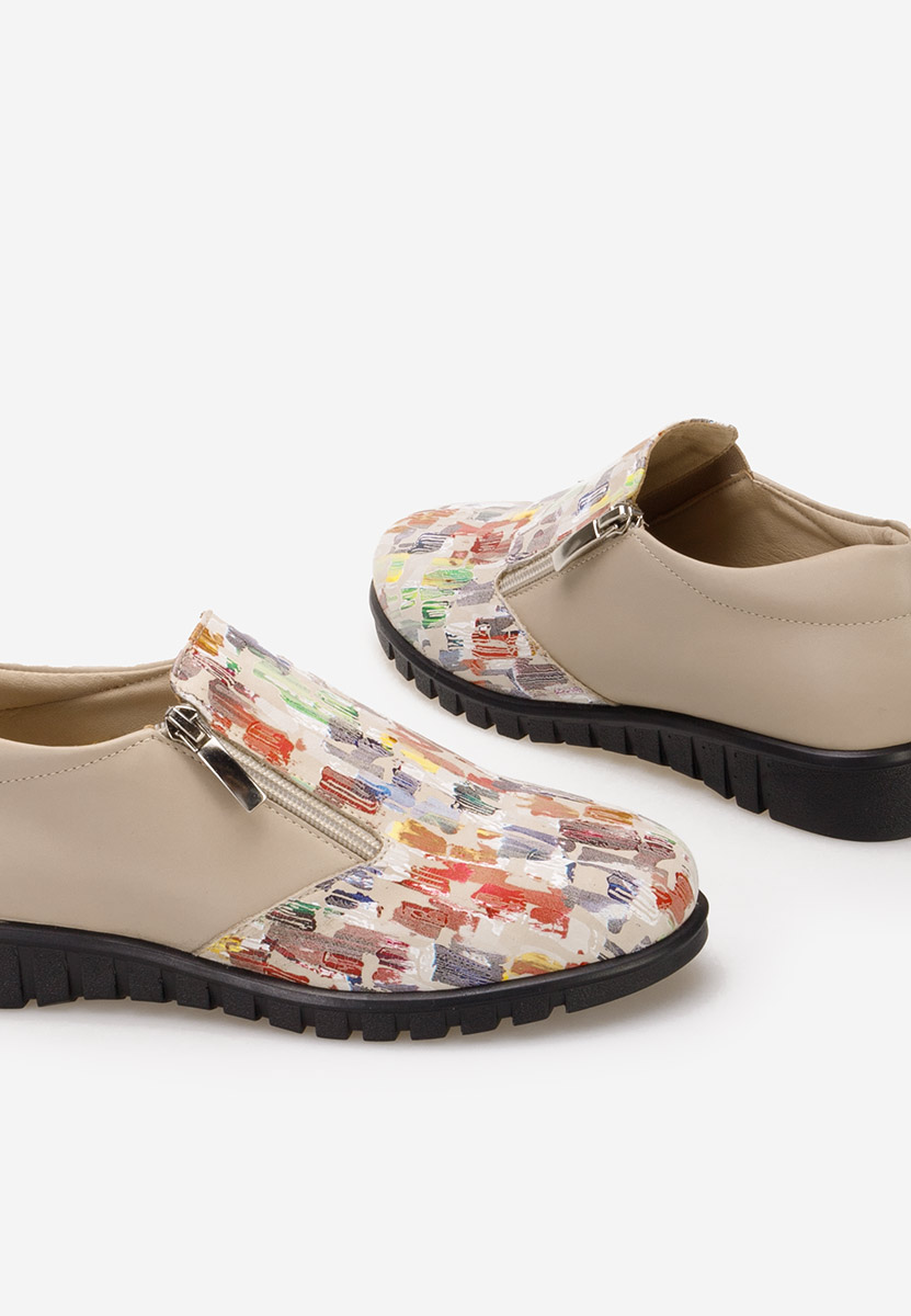 Pantofi casual dama piele Isola multicolori