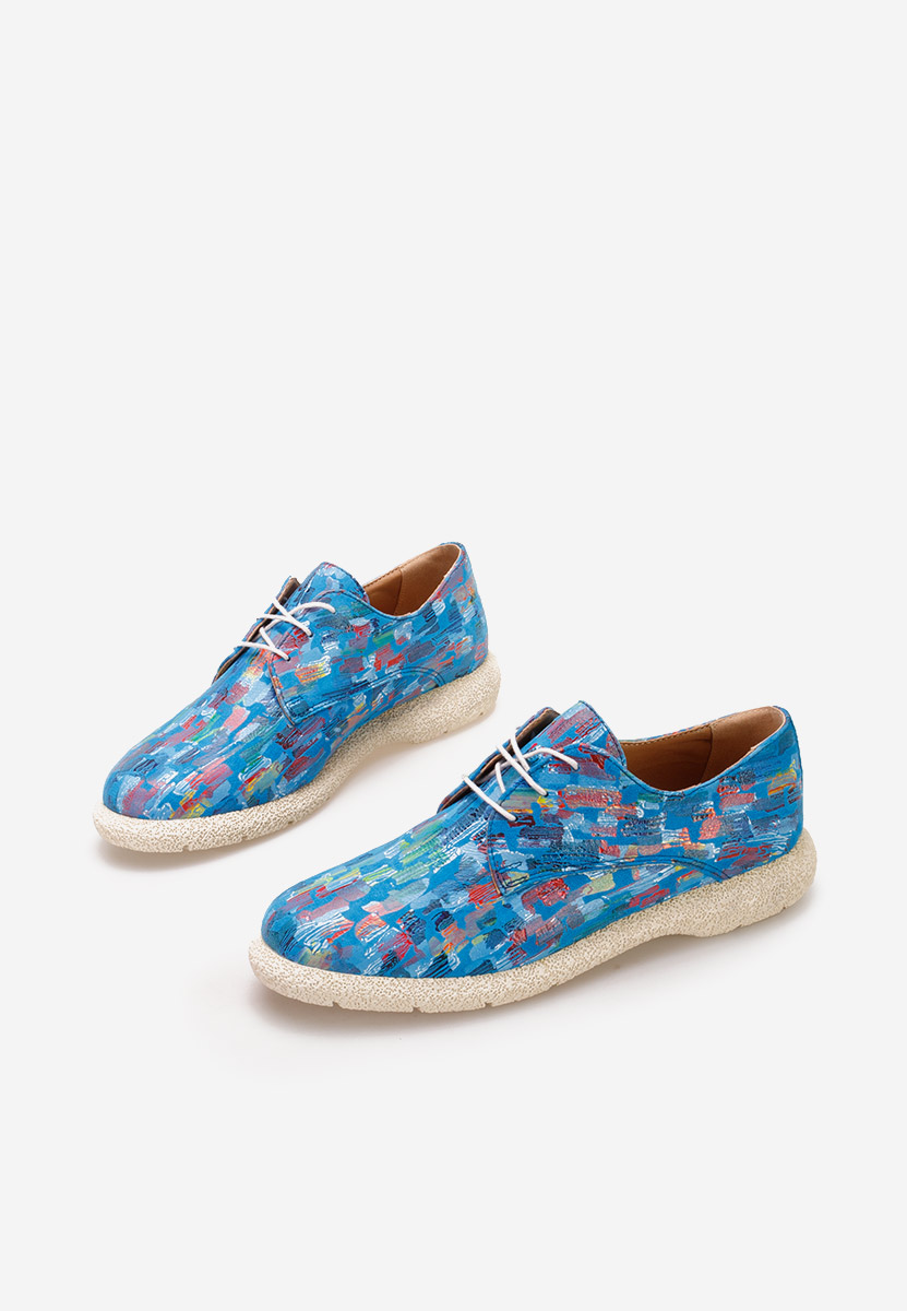 Pantofi derby piele Karysa multicolori