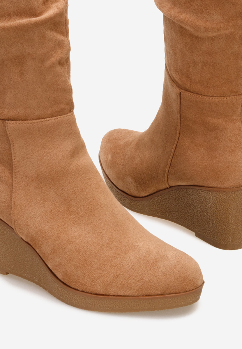 Cizme cu platforma Chloe camel