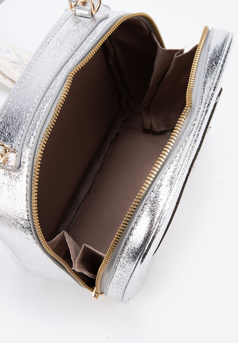Geanta Crossbody Julisa argintie