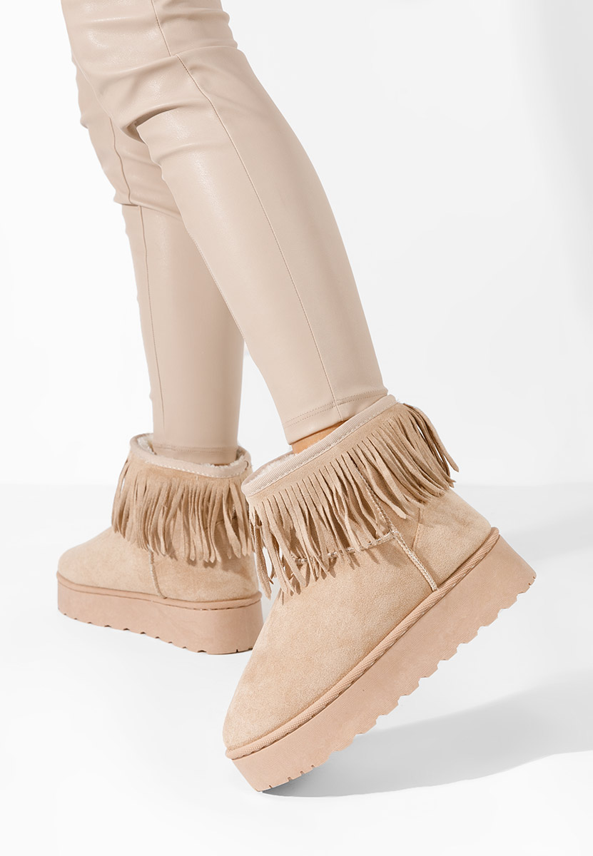 Cizme tip ugg Yasmine bej