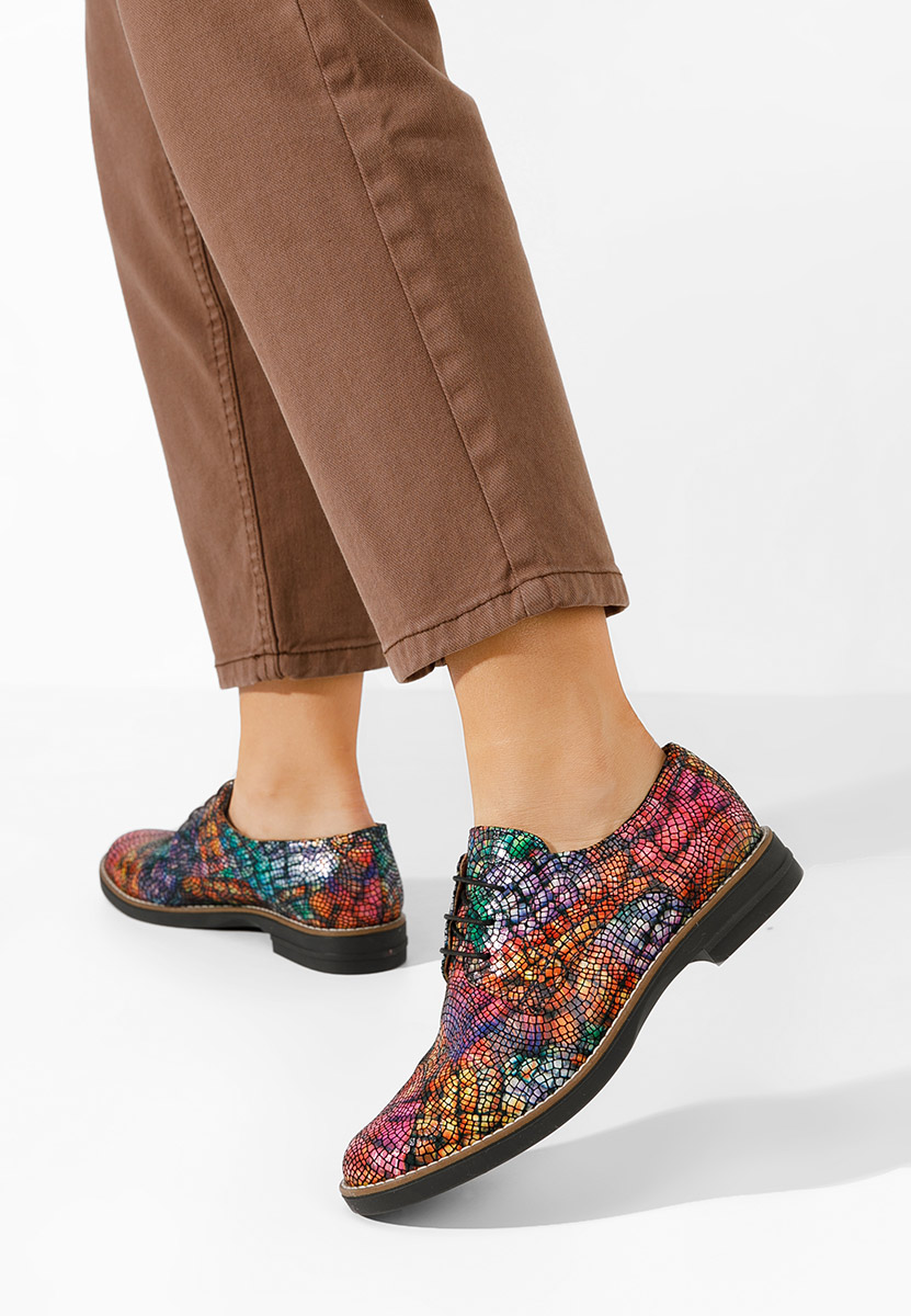 Pantofi derby piele Otivera V14 multicolori