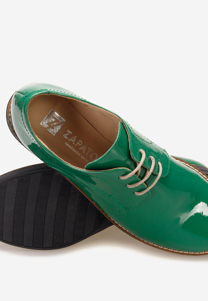 Pantofi derby piele Otivera V3 verzi