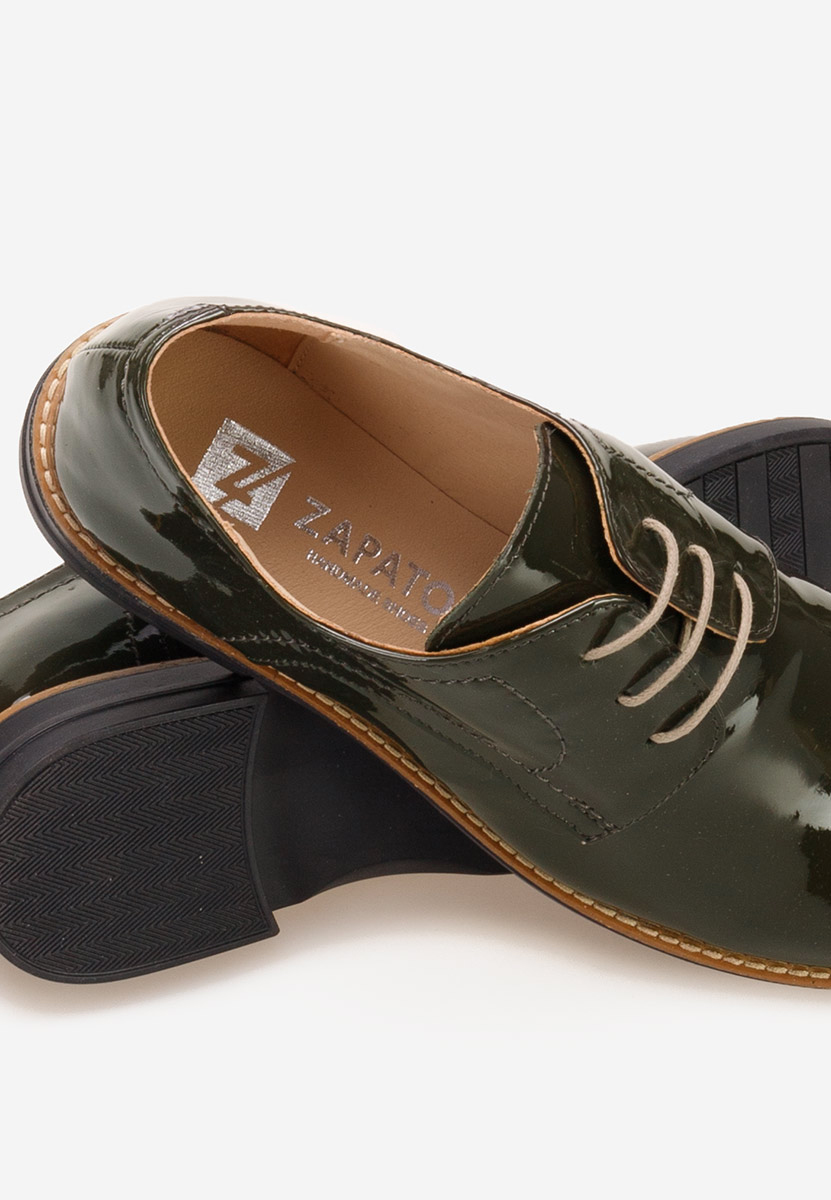 Pantofi derby piele Otivera V3 kaki