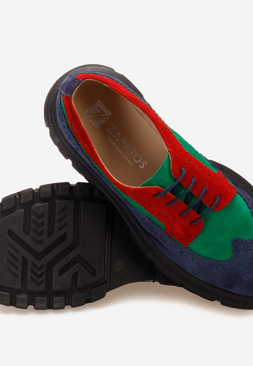 Pantofi derby piele Henise V2 multicolori
