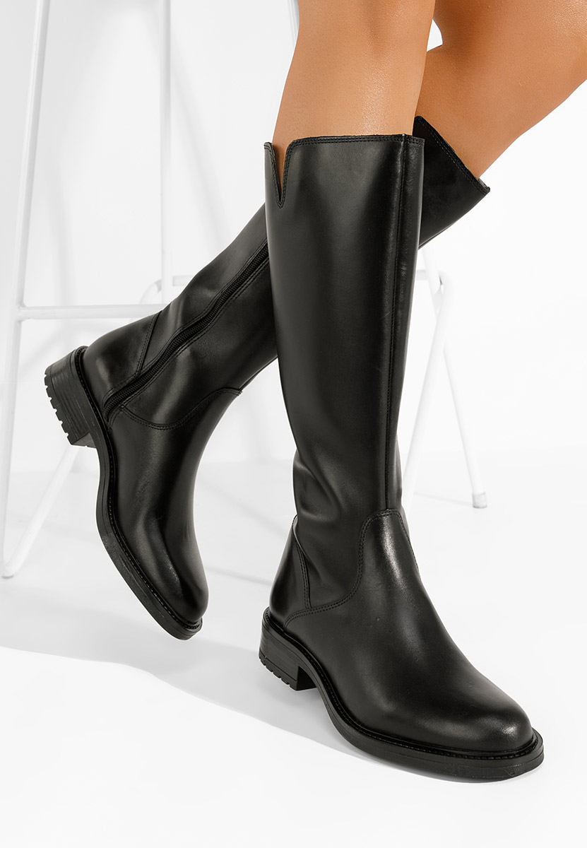 Cizme dama piele Dylena negre