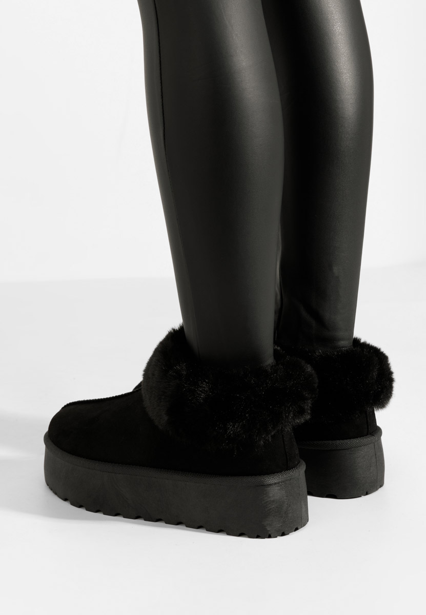 Cizme tip ugg Sevina negre