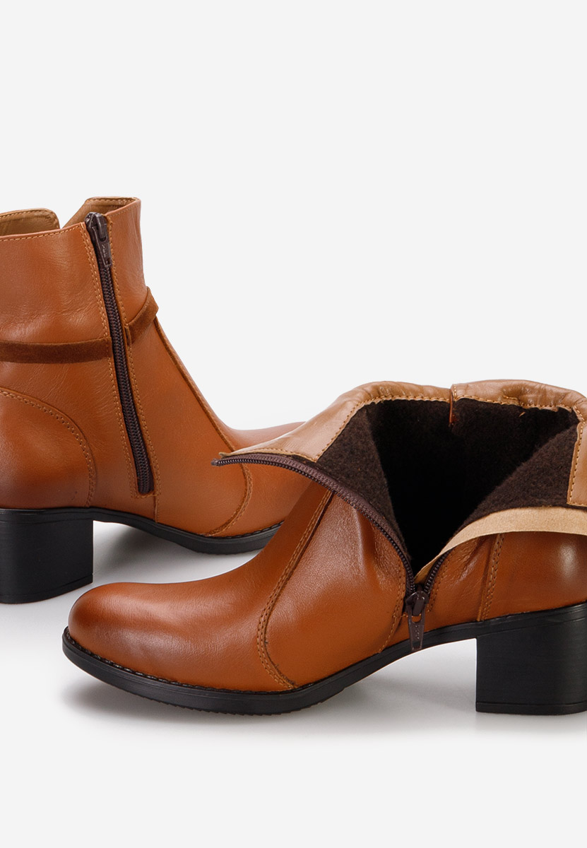 Botine dama piele Madeira maro