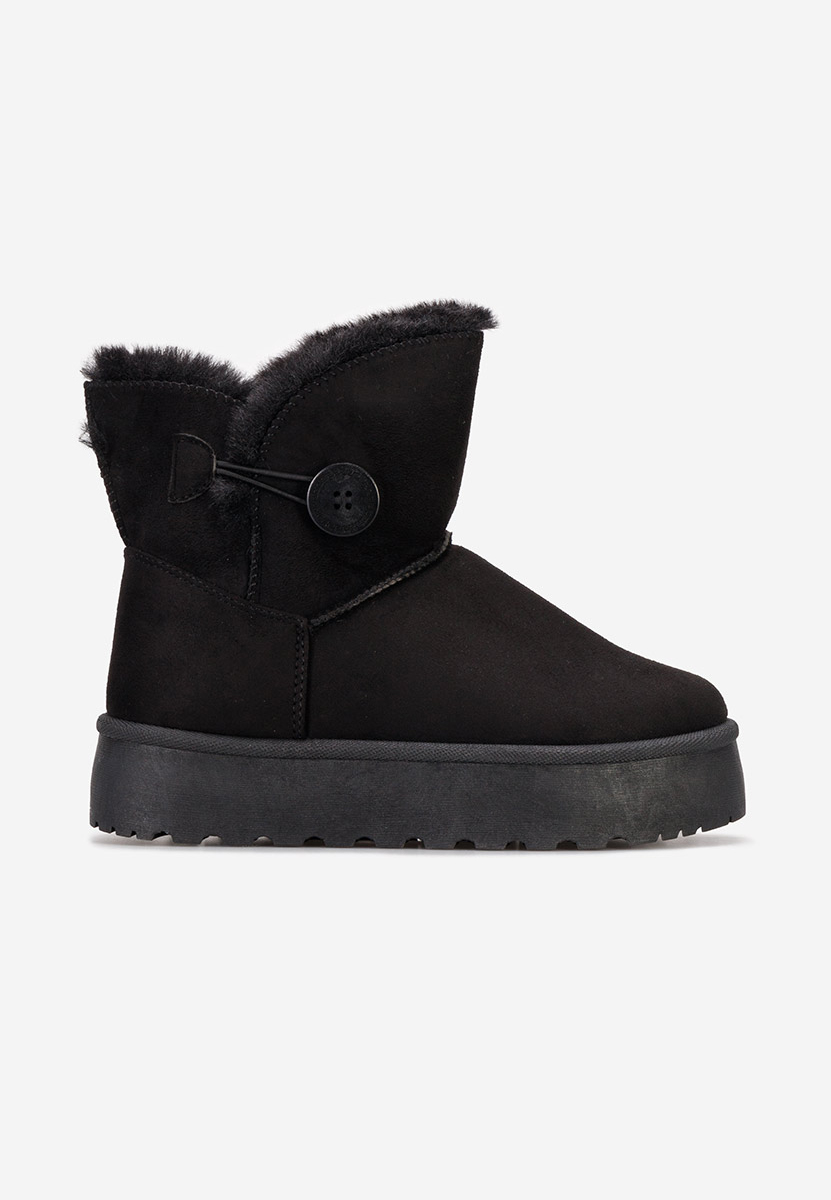 Cizme tip ugg cu platformă Troyes V2 negre