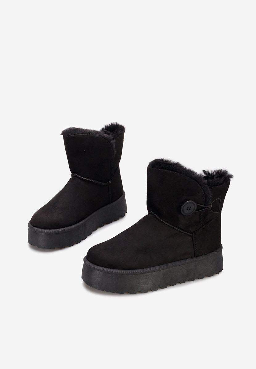 Cizme tip ugg cu platformă Troyes V2 negre