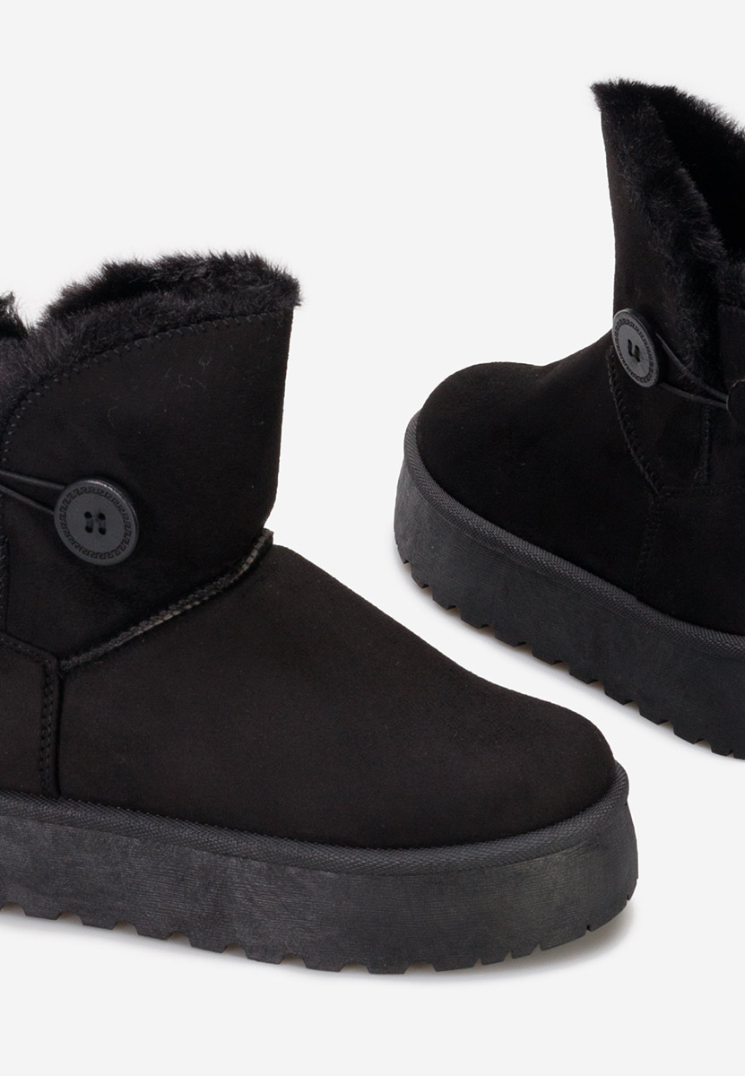 Cizme tip ugg cu platformă Troyes V2 negre