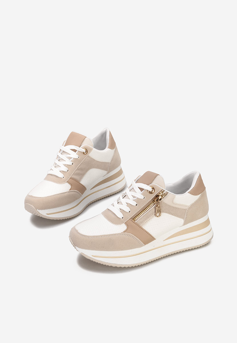 Sneakers cu platforma Mariella kaki