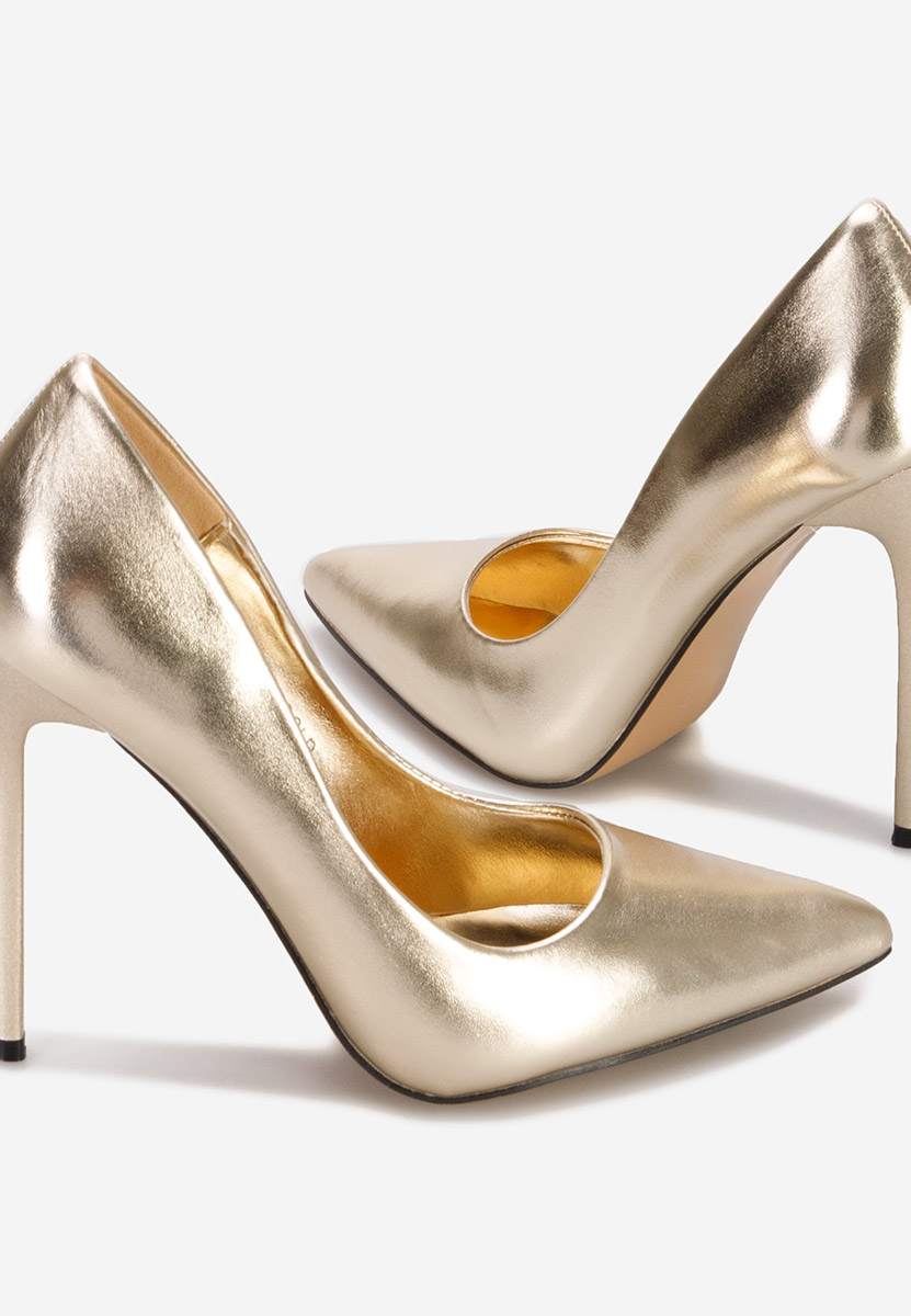 Pantofi stiletto Zahara aurii