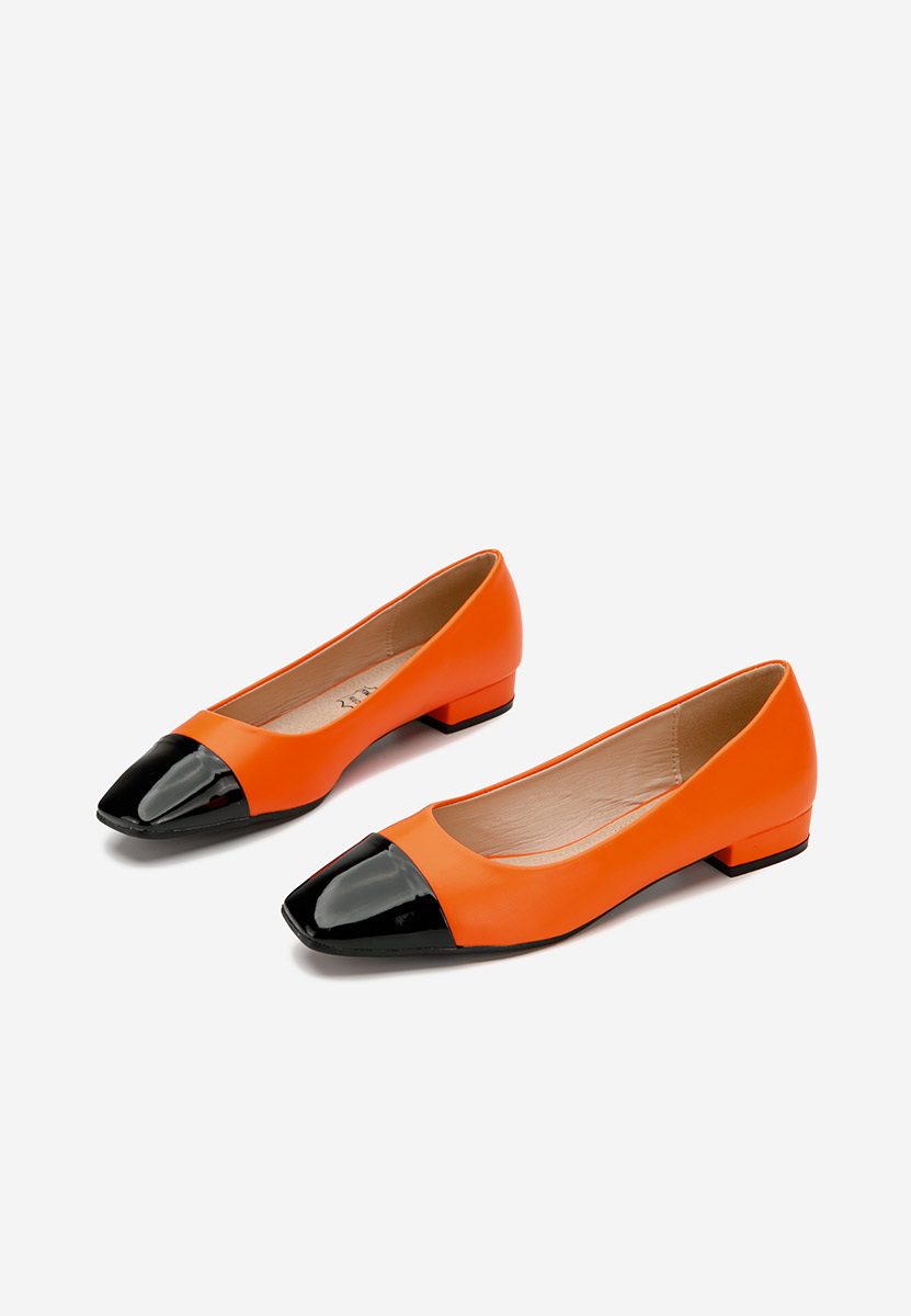 Pantofi cu toc mic Erias portocalii