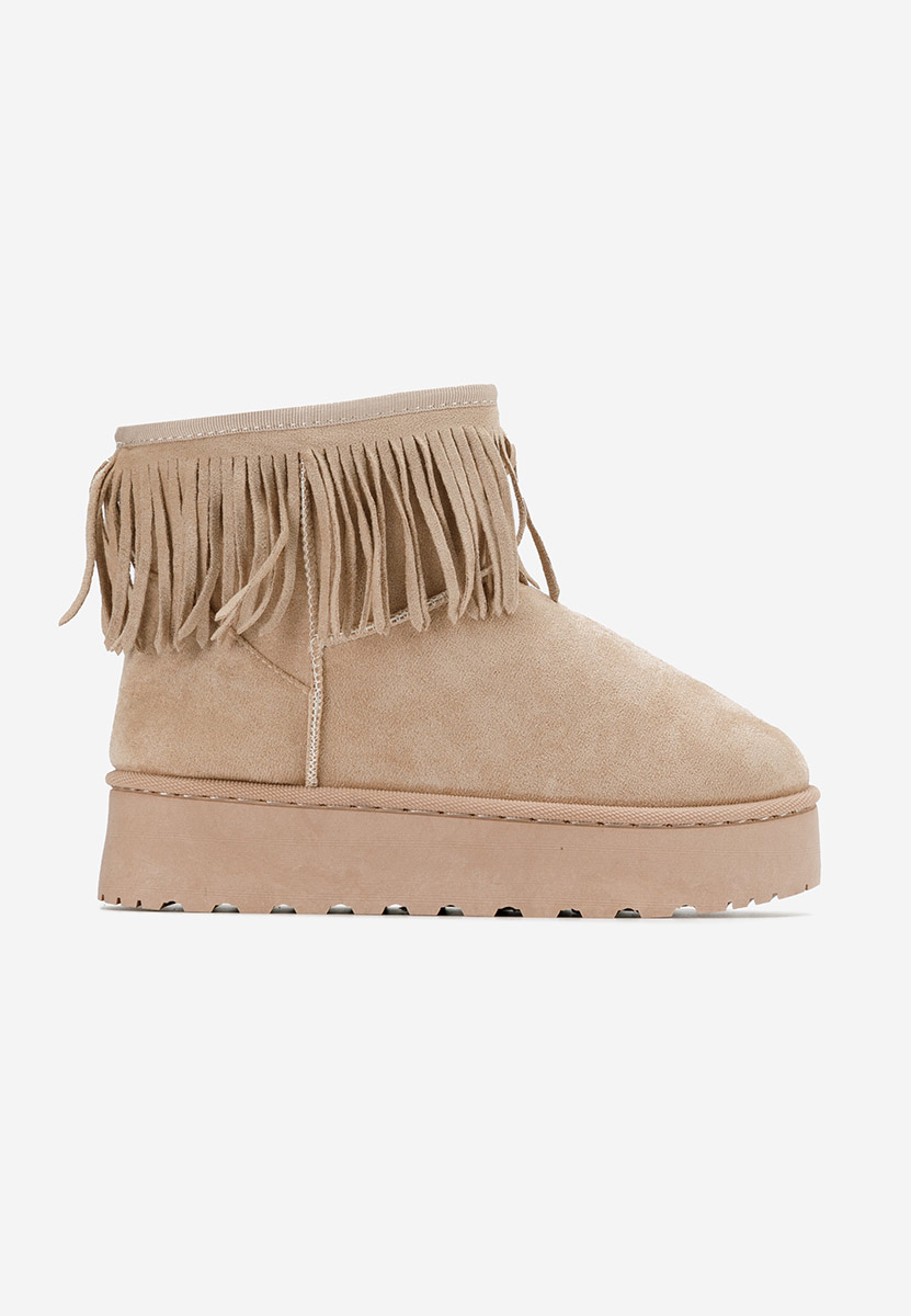 Cizme tip ugg Yasmine bej