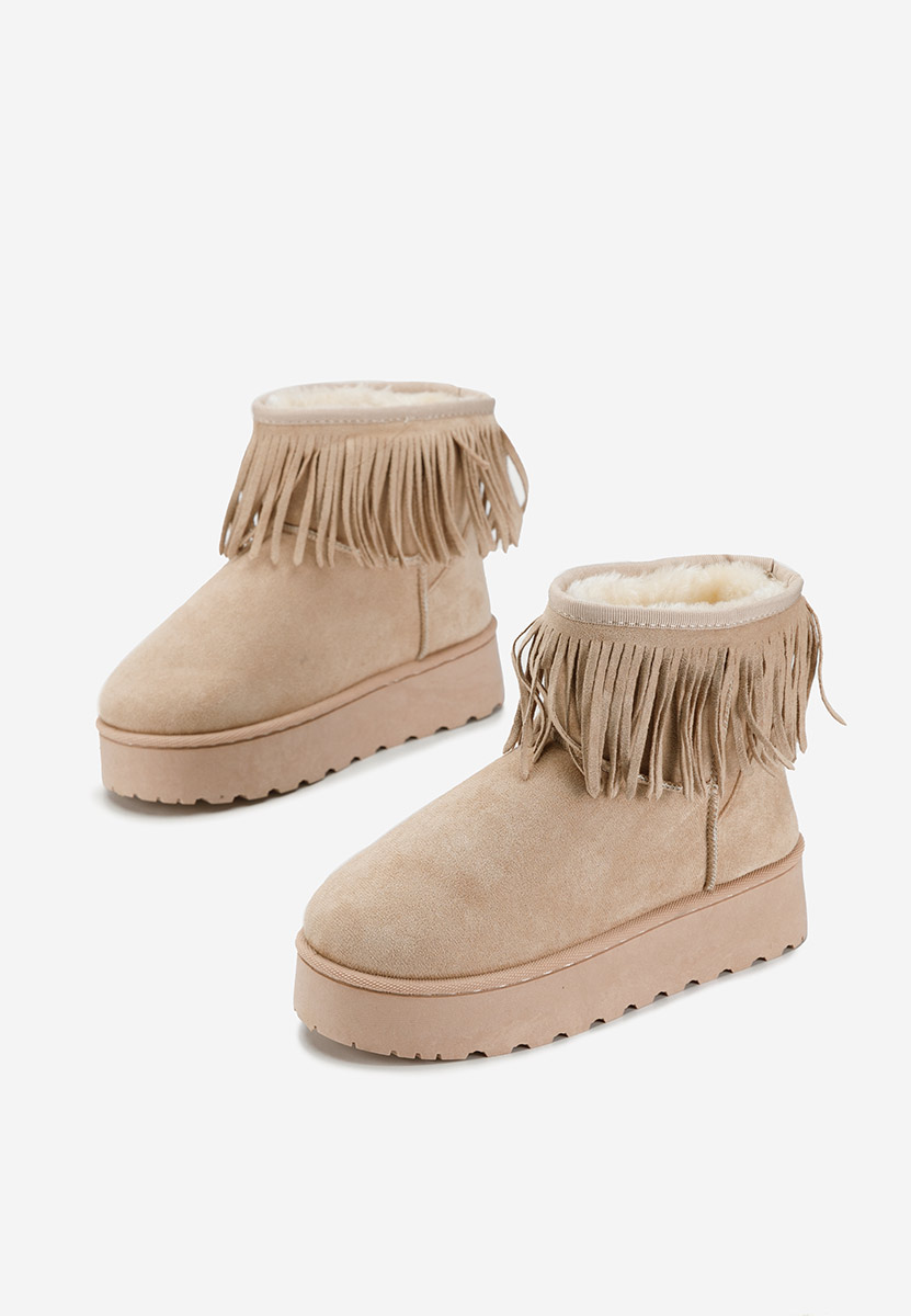 Cizme tip ugg Yasmine bej