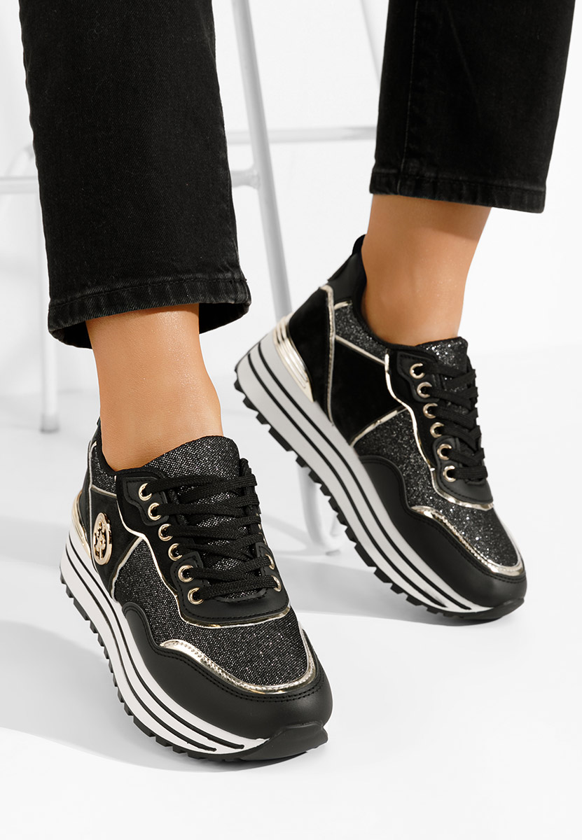 Sneakers cu platformă Eranova negri
