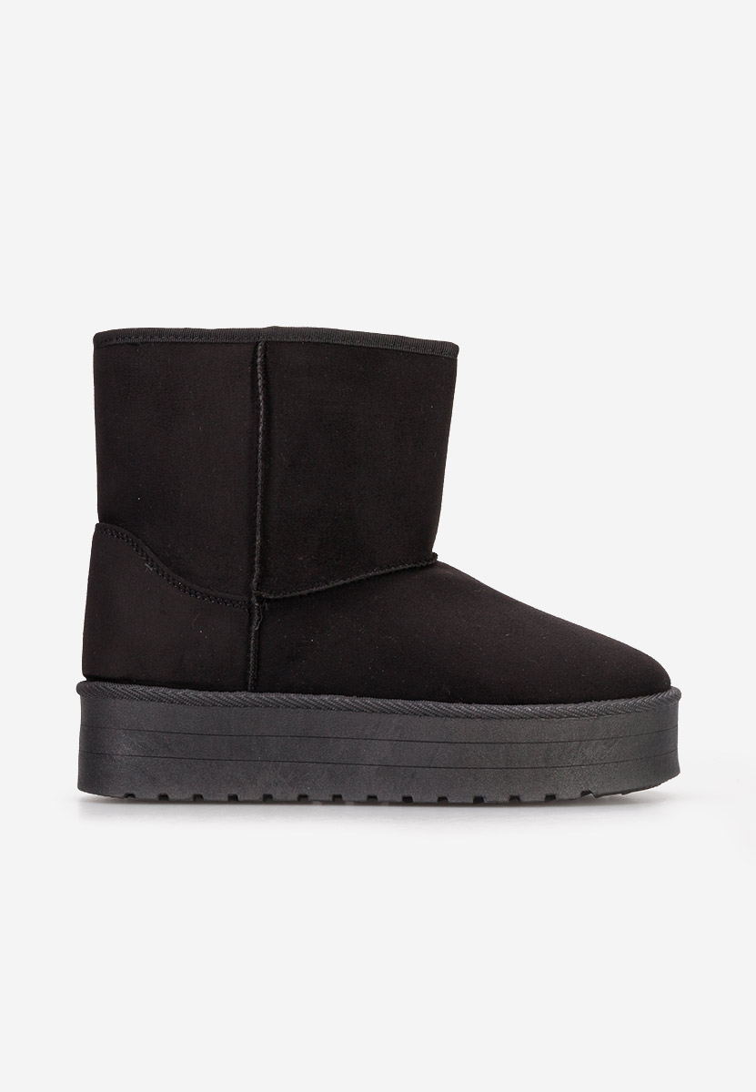 Cizme tip ugg Chrisia negre